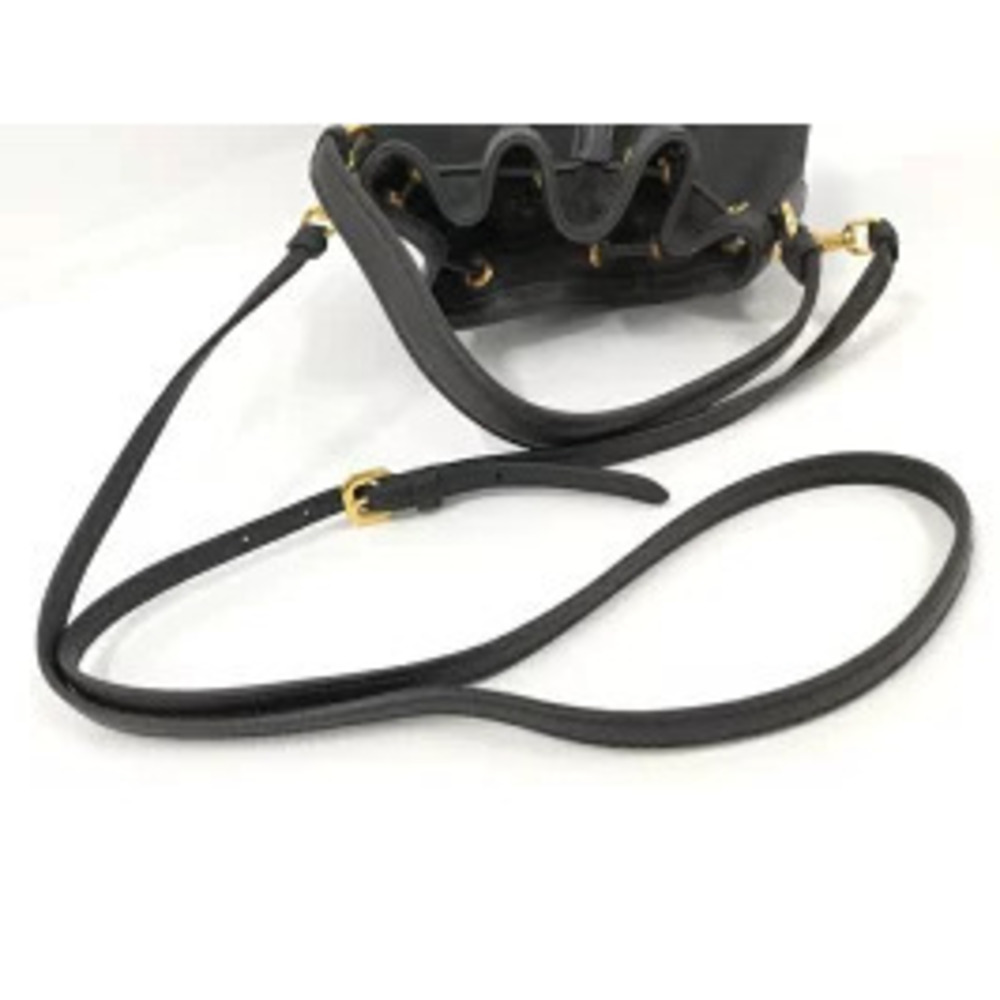 PRADA Shoulder Bag Drawstring Duet Canvas Black - Picture 5 of 9